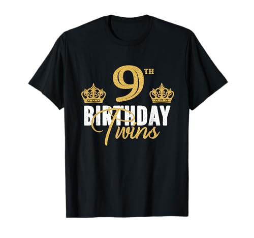 9. Geburtstag Zwillinge 9 Jahre alt Party Idee für Jungen und Mädchen T-Shirt 9. Geburtstag Zwillinge 9 Jahre alt Party Idee für Jungen und Mädchen T-Shirt von Twins Birthday Ideas For Family Members