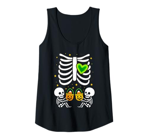 Damen Skelett Baby Zwillinge Mama Schwangerschaft Ankündigung Halloween Tank Top Damen Skelett Baby Zwillinge Mama Schwangerschaft Ankündigung Halloween Tank Top von Twins Pregnancy Announcement Mom Halloween