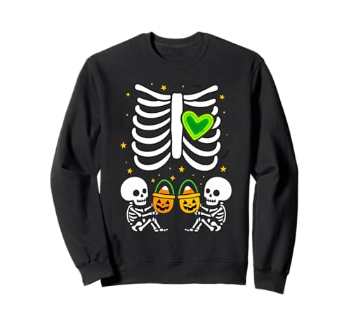 Skelett Baby Zwillinge Mama Schwangerschaft Ankündigung Halloween Sweatshirt Skelett Baby Zwillinge Mama Schwangerschaft Ankündigung Halloween Sweatshirt von Twins Pregnancy Announcement Mom Halloween