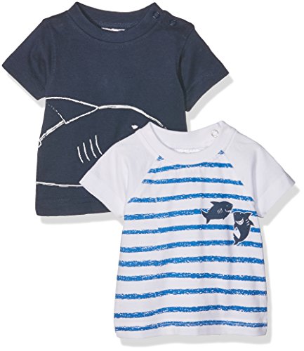 Twins Baby-Jungen T-Shirt, 2er pack, Mehrfarbig (Mehrfarbig 3200), 62 von Twins