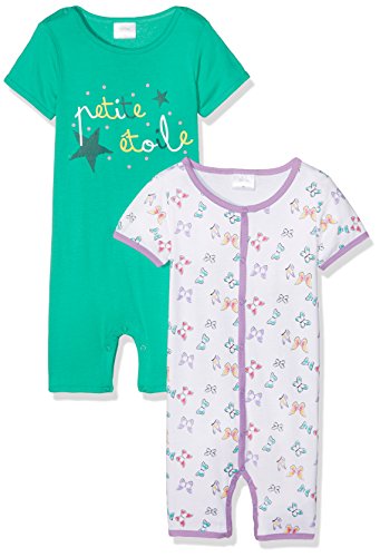 Twins Baby-Mädchen Spieler 2er-Pack, Mehrfarbig (grün/weiß 3200), 74 von Twins