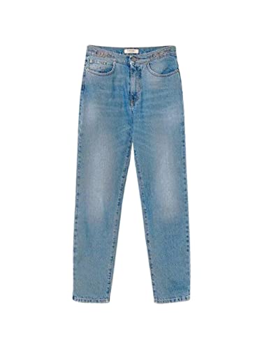 Twinset Jeans Twinset Fit Regular aus elastischer Baumwolle für Damen, Farbe Blau Denim, Denim, 29 von TWINSET