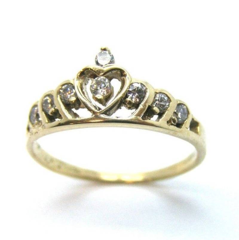 14K Gold Kronenring Mit Karat Gesamtgewicht Von 0, 30 Punkten in Diamanten von TwinsjewelryShop