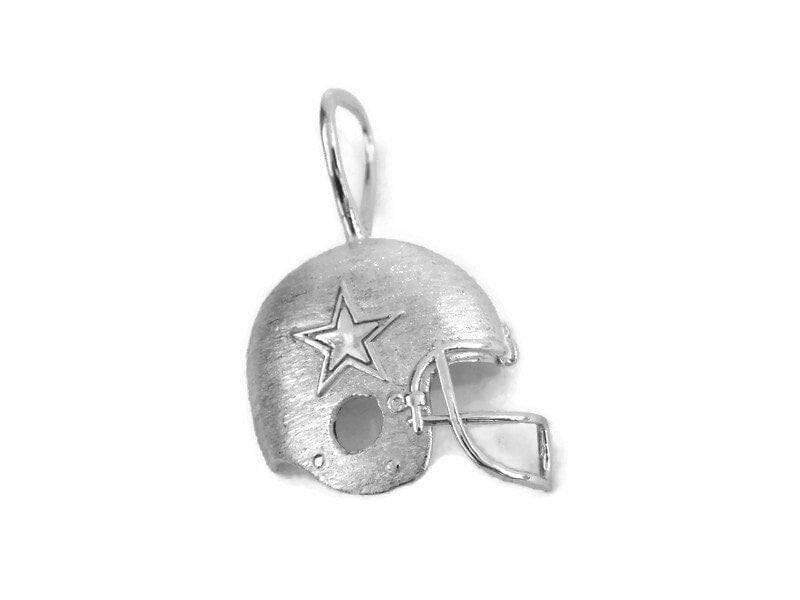 1989 Dallas Cowboys .925 Sterling Silber Halskette Anhänger Football Helm von TwinsjewelryShop