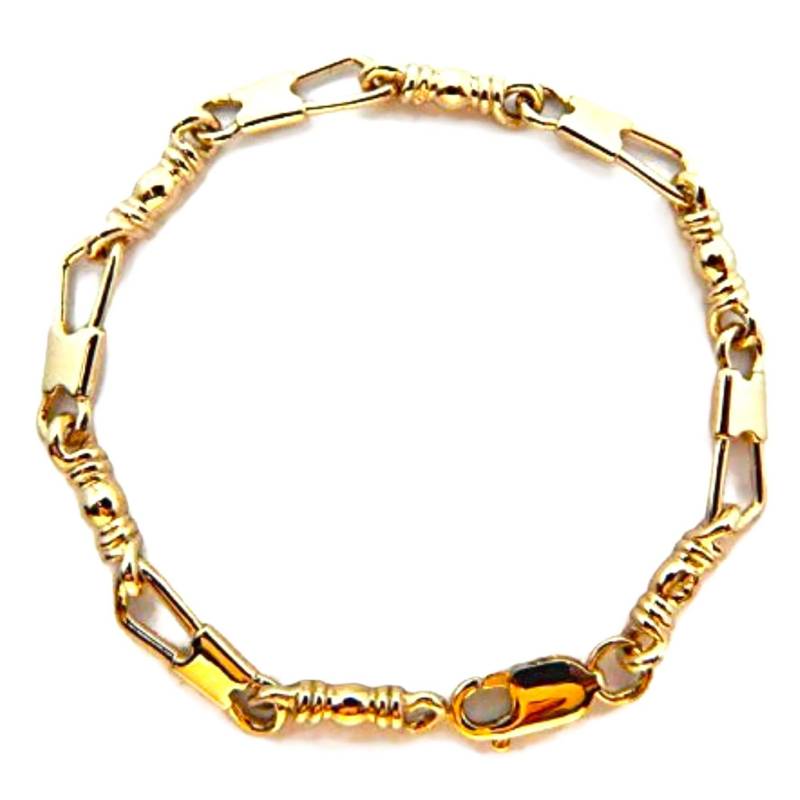 Acts Armband Fishers Of Men 10K Solid Gelb Gold 9 "Medium Link, Original Design." von TwinsjewelryShop