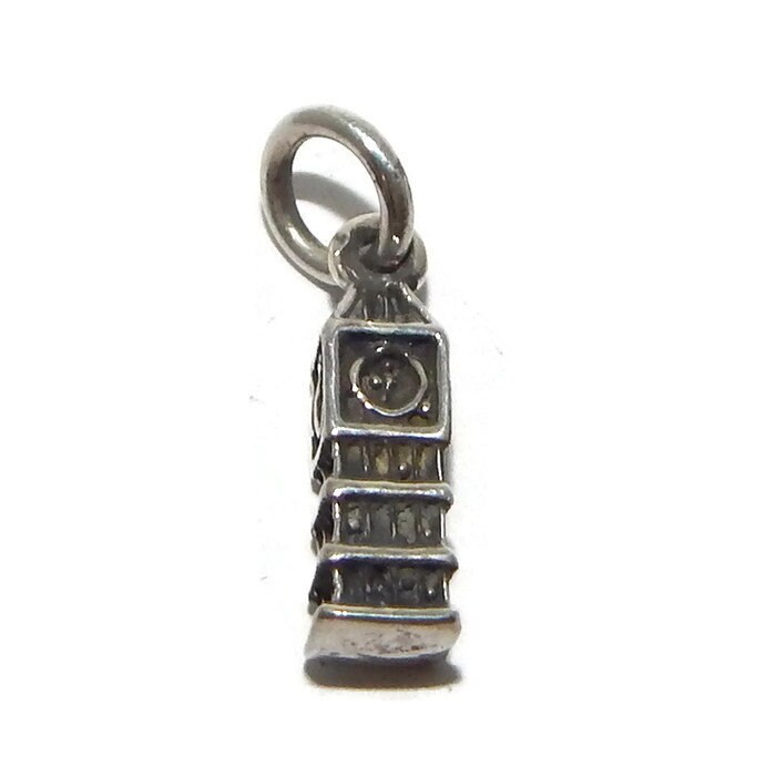 Antike Uhr Charm Anhänger .925 Sterling Silber von TwinsjewelryShop