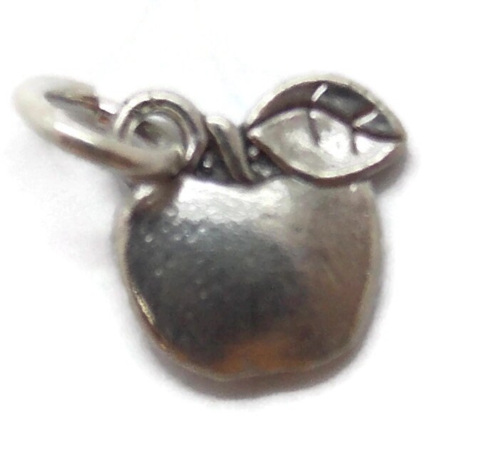 Apfel Anhänger Charm .925 Sterling Silber von TwinsjewelryShop
