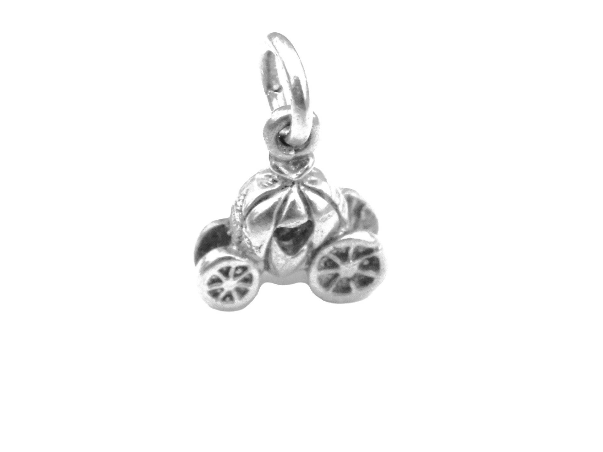 Aschenputtel Kürbis Prinzessin Kutsche Anhänger Charme .925 Sterling Silber von TwinsjewelryShop