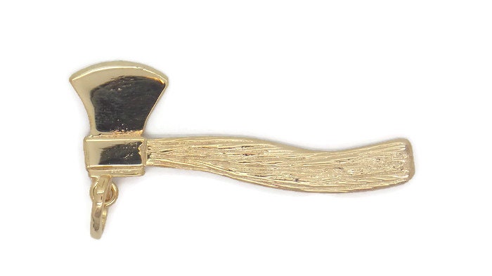 Axt 585Er Gelbgold Anhänger von TwinsjewelryShop