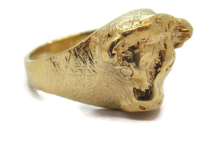 Buffalo Ring Sehr Detail 100% Handgefertigt Von Uns 14K Solid Gelbgold Buffalo Ring Sehr Detail 100% Handgefertigt Von Uns 14K Solid Gelbgold von TwinsjewelryShop