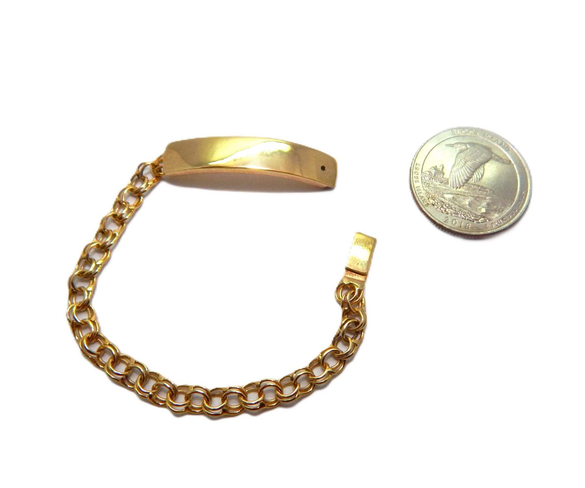 Chino Link 10K Solid Gelbgold Armband Für Baby.(Tejido Chino Chino Link 10K Solid Gelbgold Armband Für Baby.(Tejido Chino von TwinsjewelryShop