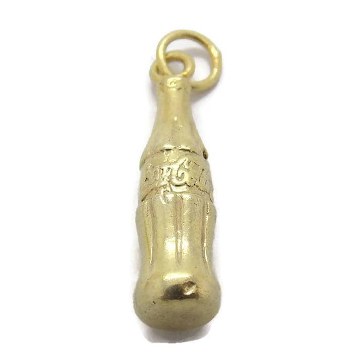 Coca Cola Anhänger Charm. 14K Gelbgold von TwinsjewelryShop
