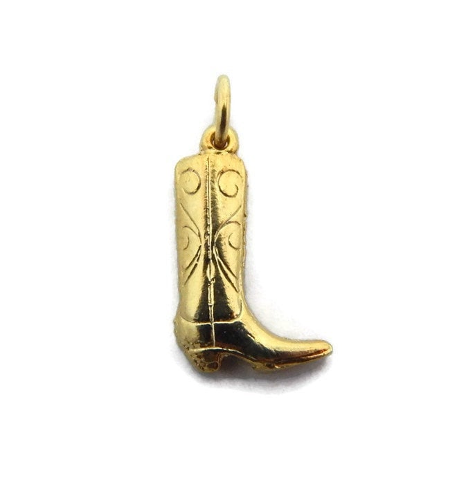Cowboy Boot Anhänger 585Er Gelbgold von TwinsjewelryShop