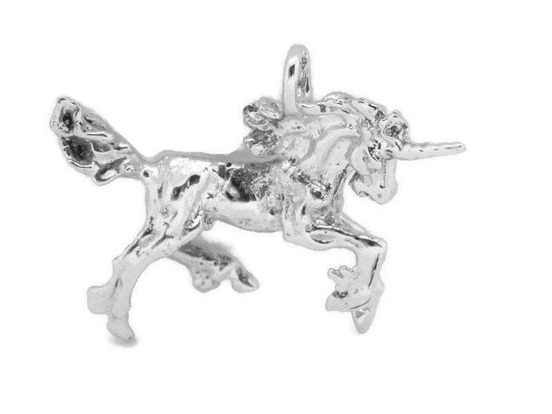Einhorn Anhänger .925 Sterling Silber von TwinsjewelryShop