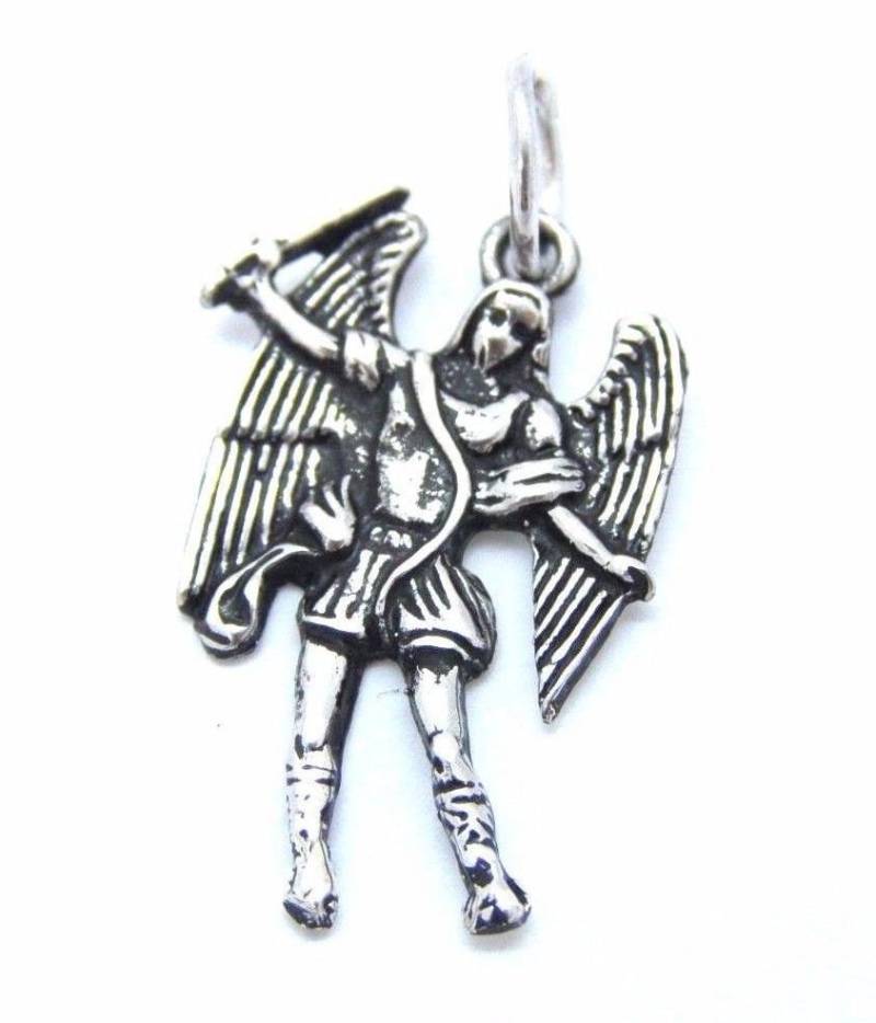 Erzengel Michael Anhänger Aus .925 Sterling Silber von TwinsjewelryShop