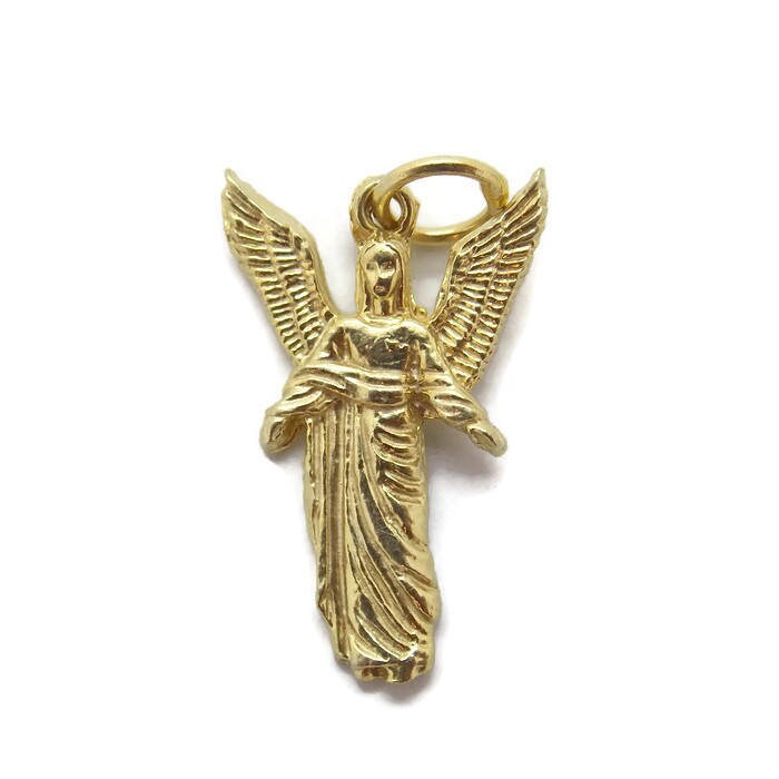 Erzengel Uriel | Arcangel Uriel 14K Gelbgold Anhänger Charm Erzengel Uriel | Arcangel Uriel 14K Gelbgold Anhänger Charm von TwinsjewelryShop