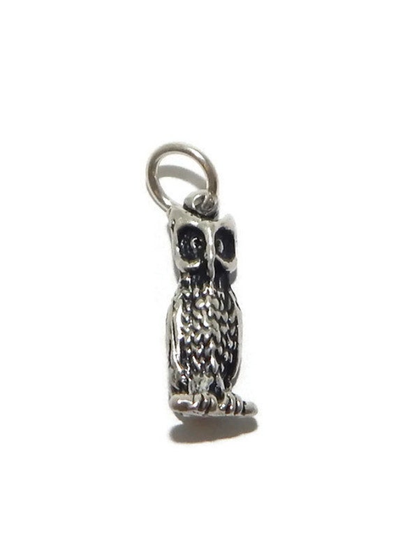 Eule | Buho Charm Anhänger .925 Sterling Silber von TwinsjewelryShop