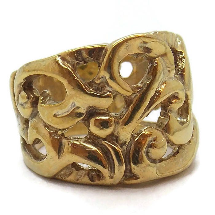 Filigraner Damenring Aus 585Er Gelbgold Filigraner Damenring Aus 585Er Gelbgold von TwinsjewelryShop