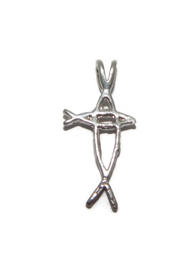Fisch Kreuz Anhänger Charm .925 Sterling Silber von TwinsjewelryShop