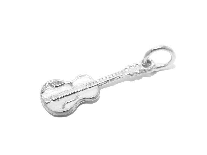 Geige Anhänger Charm .925 Sterling Silber von TwinsjewelryShop