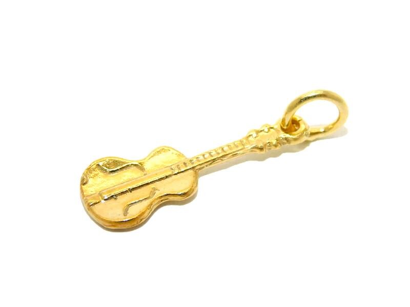 Geige Charm Anhänger 14K Gelbgold Geige Charm Anhänger 14K Gelbgold von TwinsjewelryShop