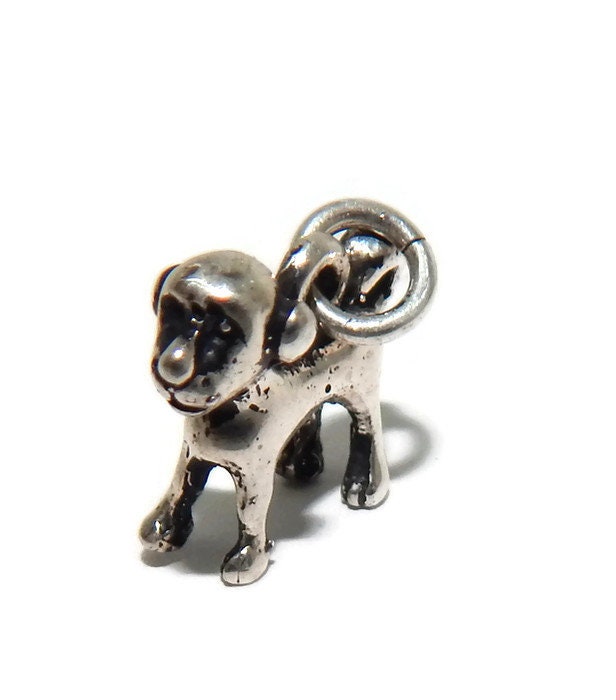 Hund Anhänger .925 Sterling Silber von TwinsjewelryShop