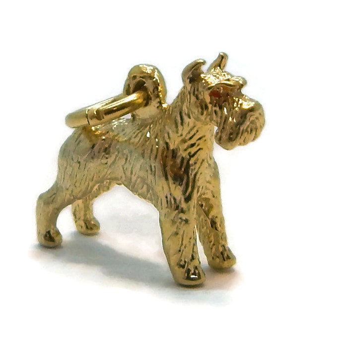Hund Anhänger Charm 585Er Gelbgold von TwinsjewelryShop