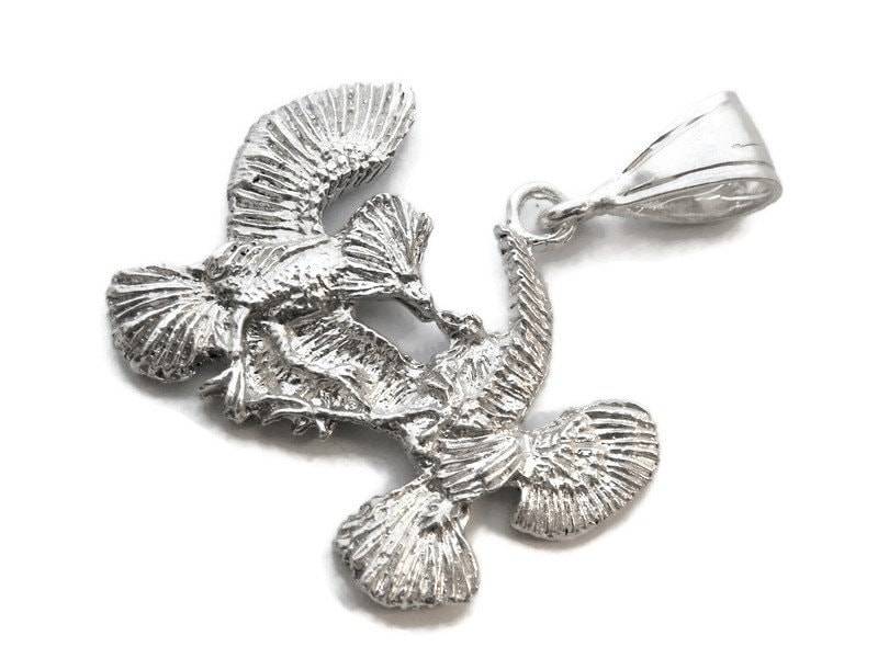 Kämpfende Hähne Anhänger .925 Sterling Silber von TwinsjewelryShop