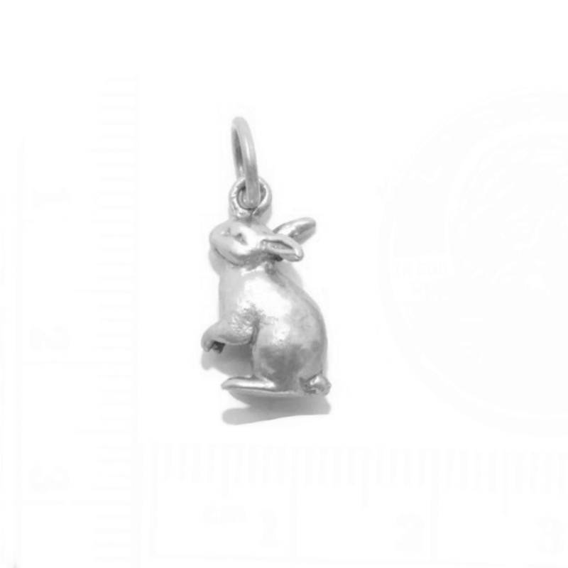 Kaninchen Anhänger Charm .925 Sterling Silber von TwinsjewelryShop