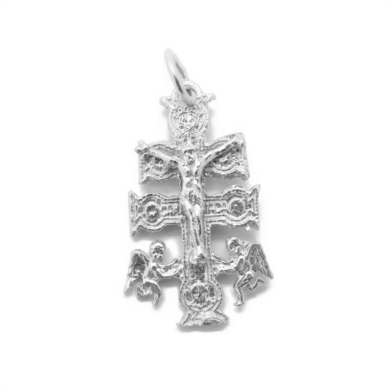 Kleiner Caravaca Kreuz Anhänger .925 Sterling Silber von TwinsjewelryShop