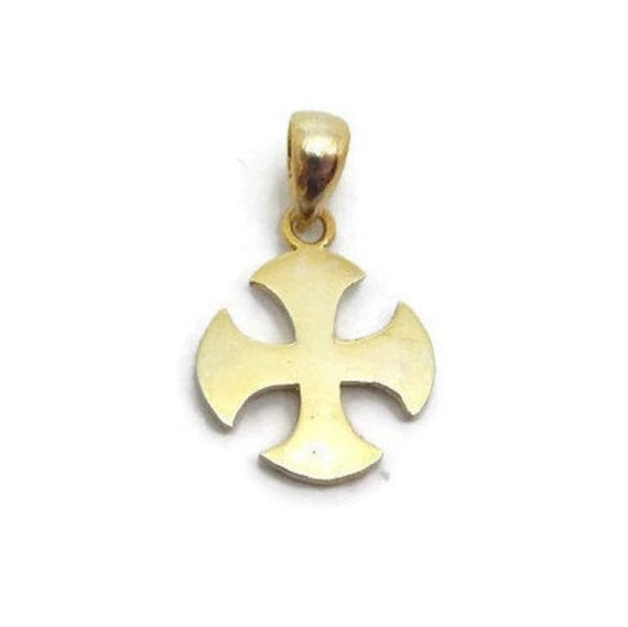 Kreuz Alisee Pattee Anhänger 14K Gelbgold von TwinsjewelryShop