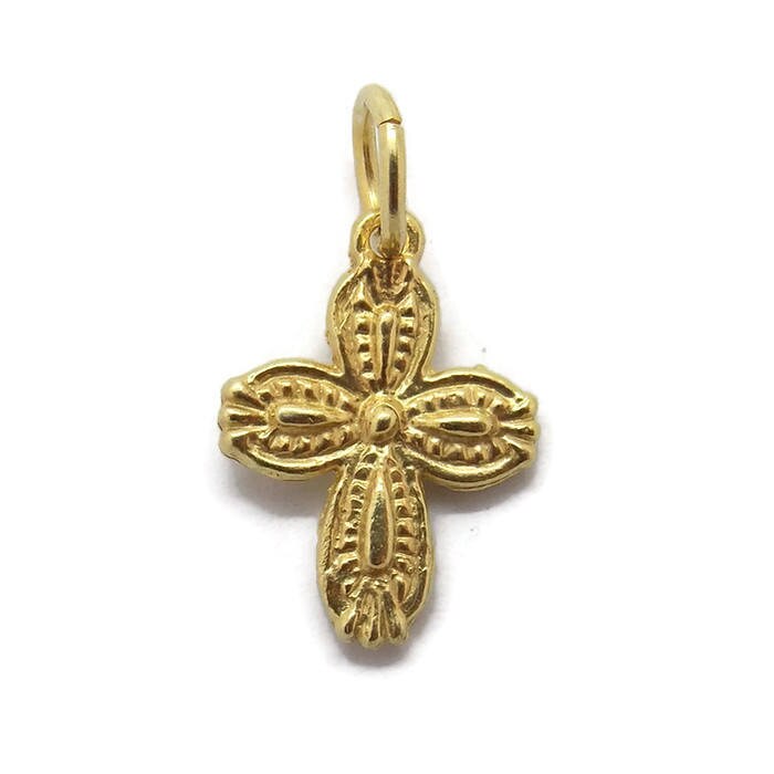 Kreuz Anhänger Charm 585Er Gelbgold von TwinsjewelryShop