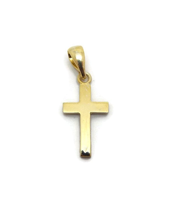 Kreuz Latein Anhänger 585Er Gelbgold von TwinsjewelryShop