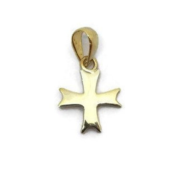 Malteser Kreuz Anhänger 585Er Gelbgold von TwinsjewelryShop