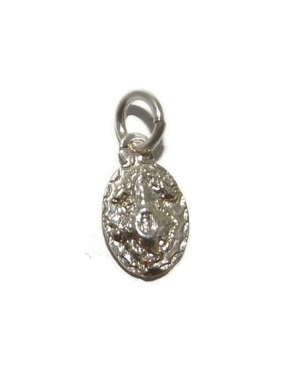 Medaille Jungfrau San Juan De Los Lagos Charm Anhänger .925 Sterling Silber von TwinsjewelryShop