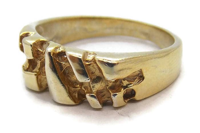 Nugget Ring Unisex Aus 585Er Gelbgold Nugget Ring Unisex Aus 585Er Gelbgold von TwinsjewelryShop