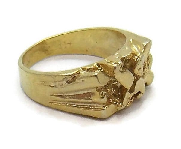 Nuggetring Herren 585Er Gelbgold Nuggetring Herren 585Er Gelbgold von TwinsjewelryShop