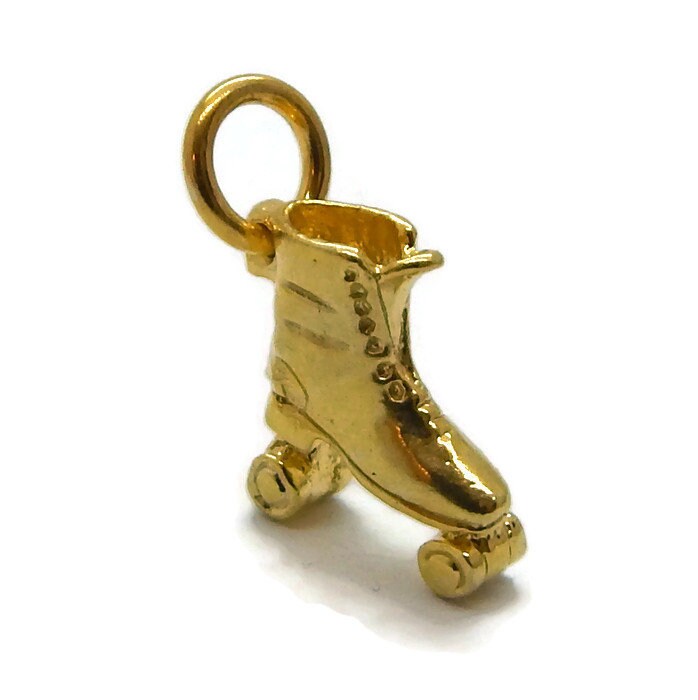 Rollschuh Charm Anhänger 585Er Gelbgold Rollschuh Charm Anhänger 585Er Gelbgold von TwinsjewelryShop