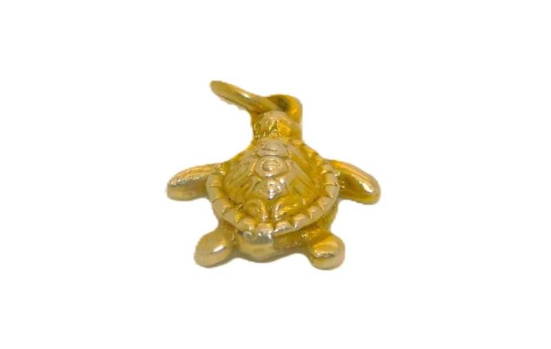 Schildkröte Anhänger Charm 585Er Gelbgold von TwinsjewelryShop