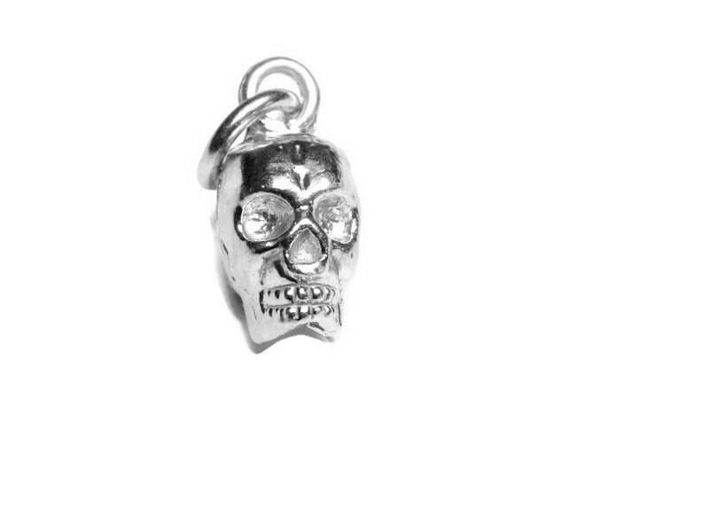 Totenkopf Charm Anhänger .925 Sterling Silber von TwinsjewelryShop