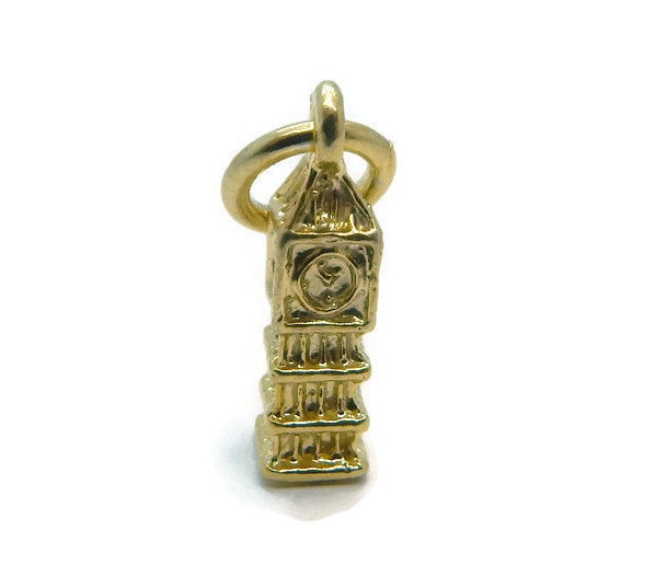 Uhr Anhänger Charm 585Er Gelbgold von TwinsjewelryShop