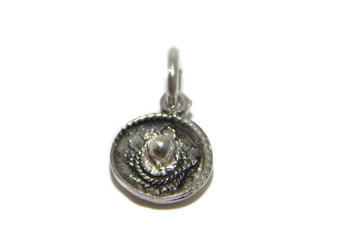 Viehzüchter Hut Charm Anhänger .925 Sterling Silber von TwinsjewelryShop
