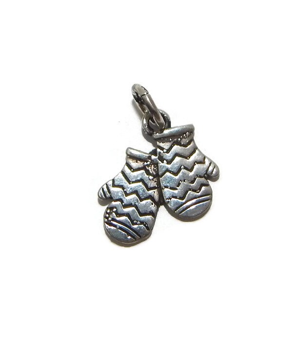 Weihnachts Handschuhe Charm .925 Sterling Silber von TwinsjewelryShop