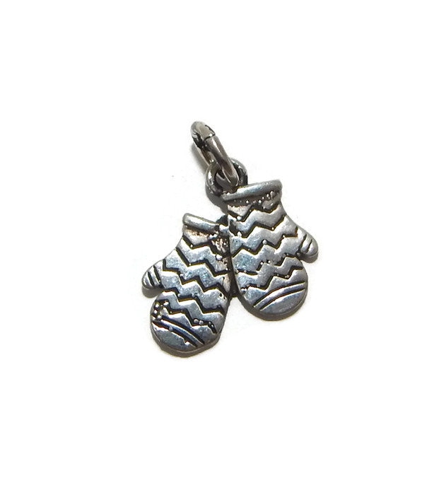 Weihnachts Handschuhe Charm .925 Sterling Silber von TwinsjewelryShop