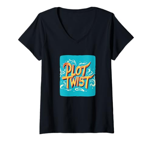Damen Plot Twist Statement Kostüm für Jungen und Mädchen T-Shirt mit V-Ausschnitt Damen Plot Twist Statement Kostüm für Jungen und Mädchen T-Shirt mit V-Ausschnitt von Twist Outfit