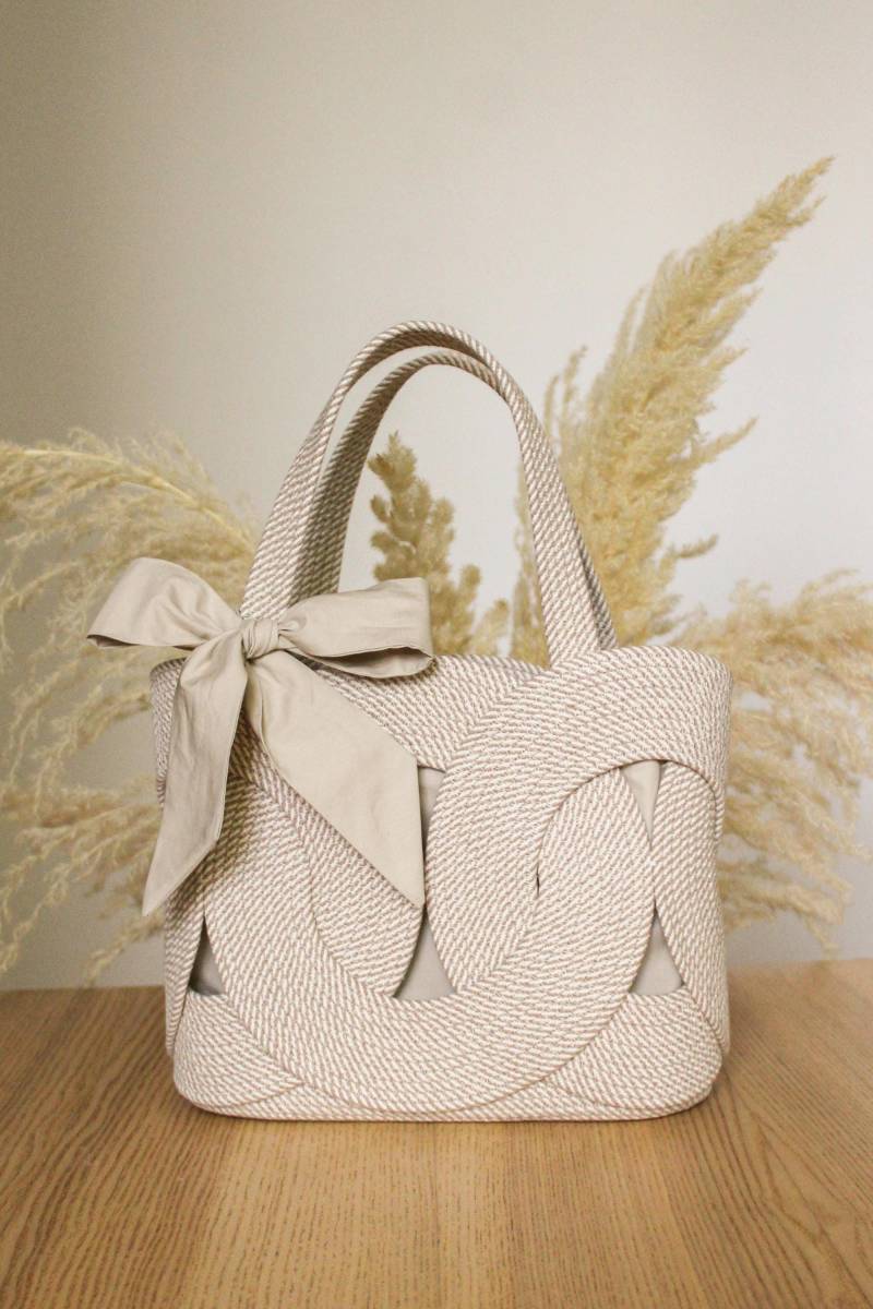 Top Griff Tasche Umweltfreundliche Strukturierte Tasche. Handgefertigte Handtasche von TwistAndTidy