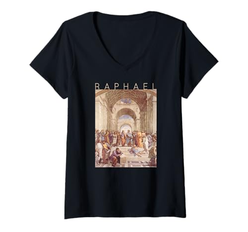 Damen Raphael - School of Athens - Kunst für Künstler T-Shirt mit V-Ausschnitt von Twisted City Art