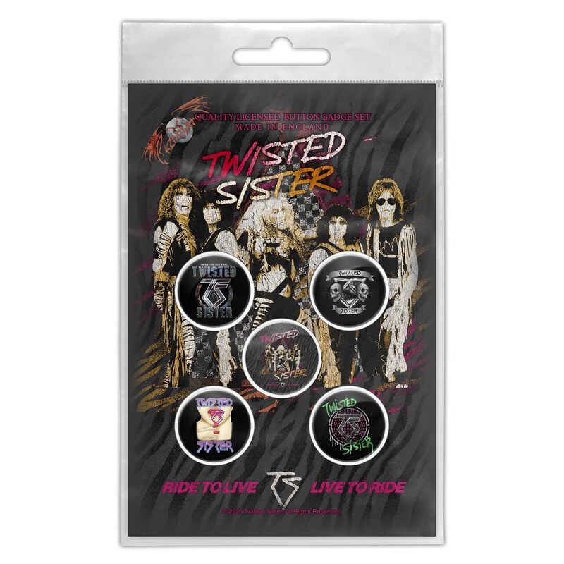 Twisted Sister Ride To Live Button multicolor von Twisted Sister
