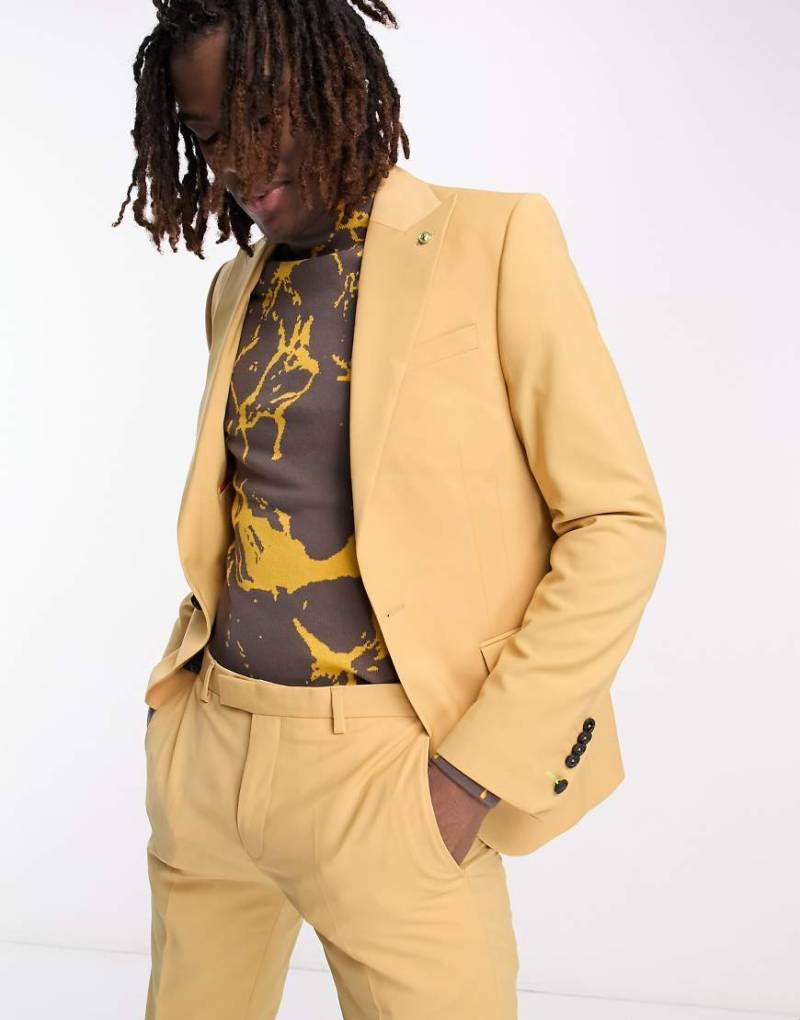 Twisted Tailor - Buscot - Anzugjacke in Honiggelb von Twisted Tailor