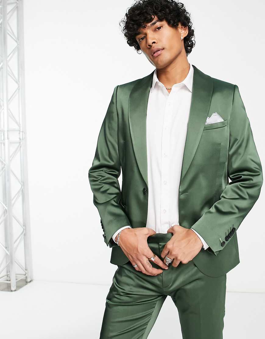 Twisted Tailor - Draco - Anzugjacke in Khaki-Grün von Twisted Tailor